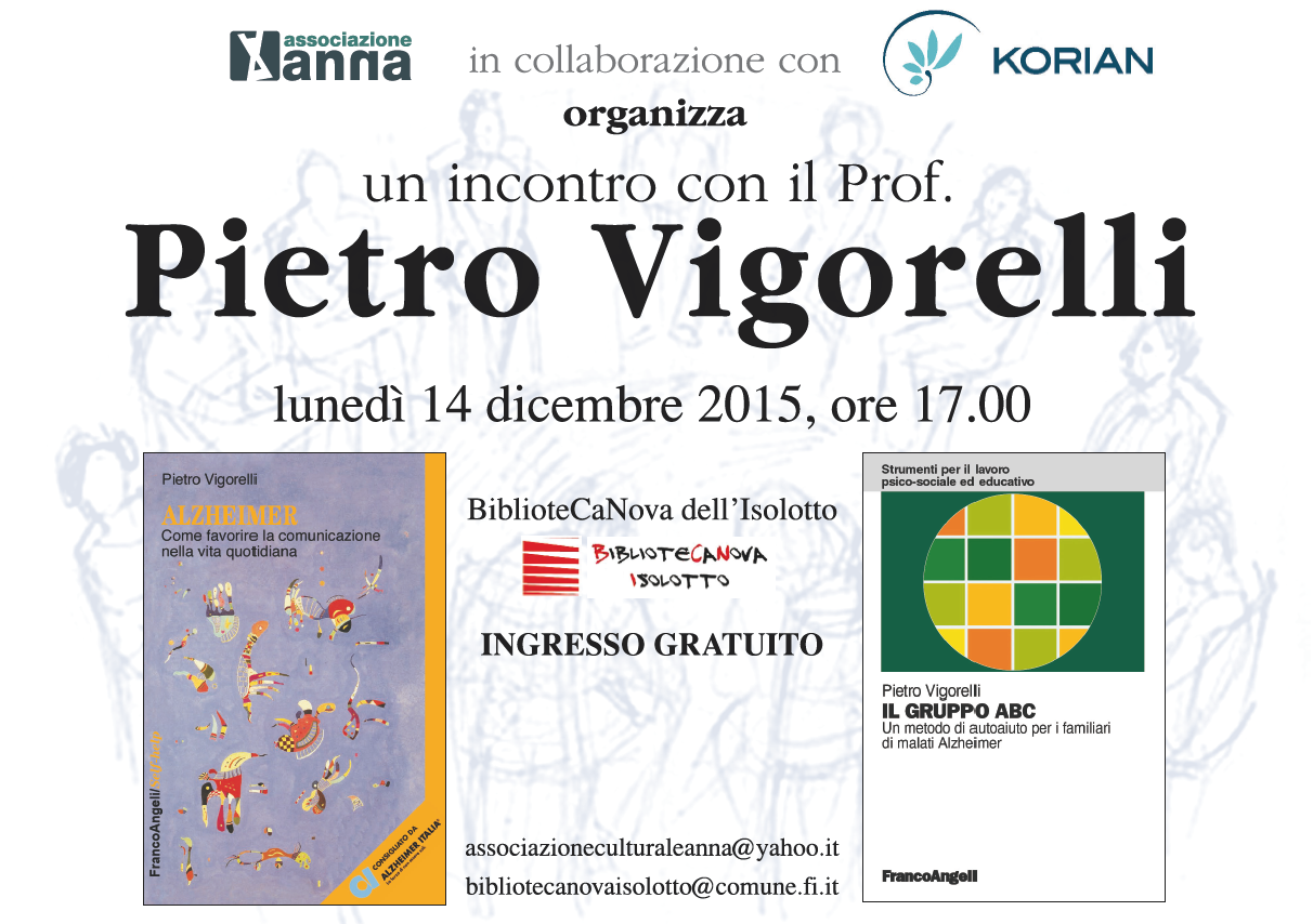 Alzheimer: incontro con Pietro Vigorelli a Firenze