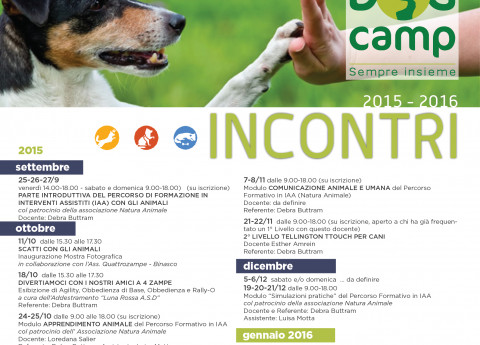 Dog Camp: Incontri 2015-2016