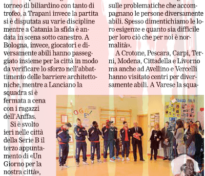 Tutti Insieme in visita alla Nuova Fenice da La Gazzetta dello Sport